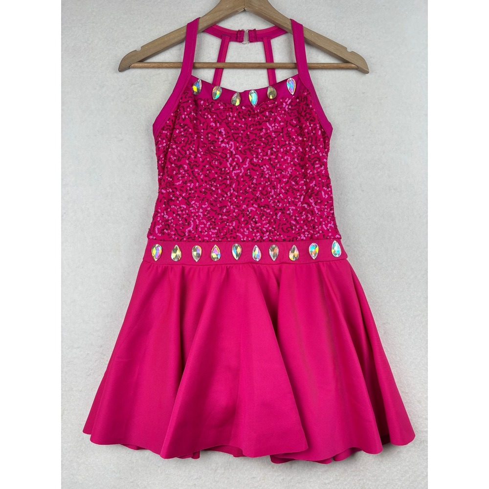 Weissman Dance Dress Girls XLC Sequin Rhinestone Performance Costume